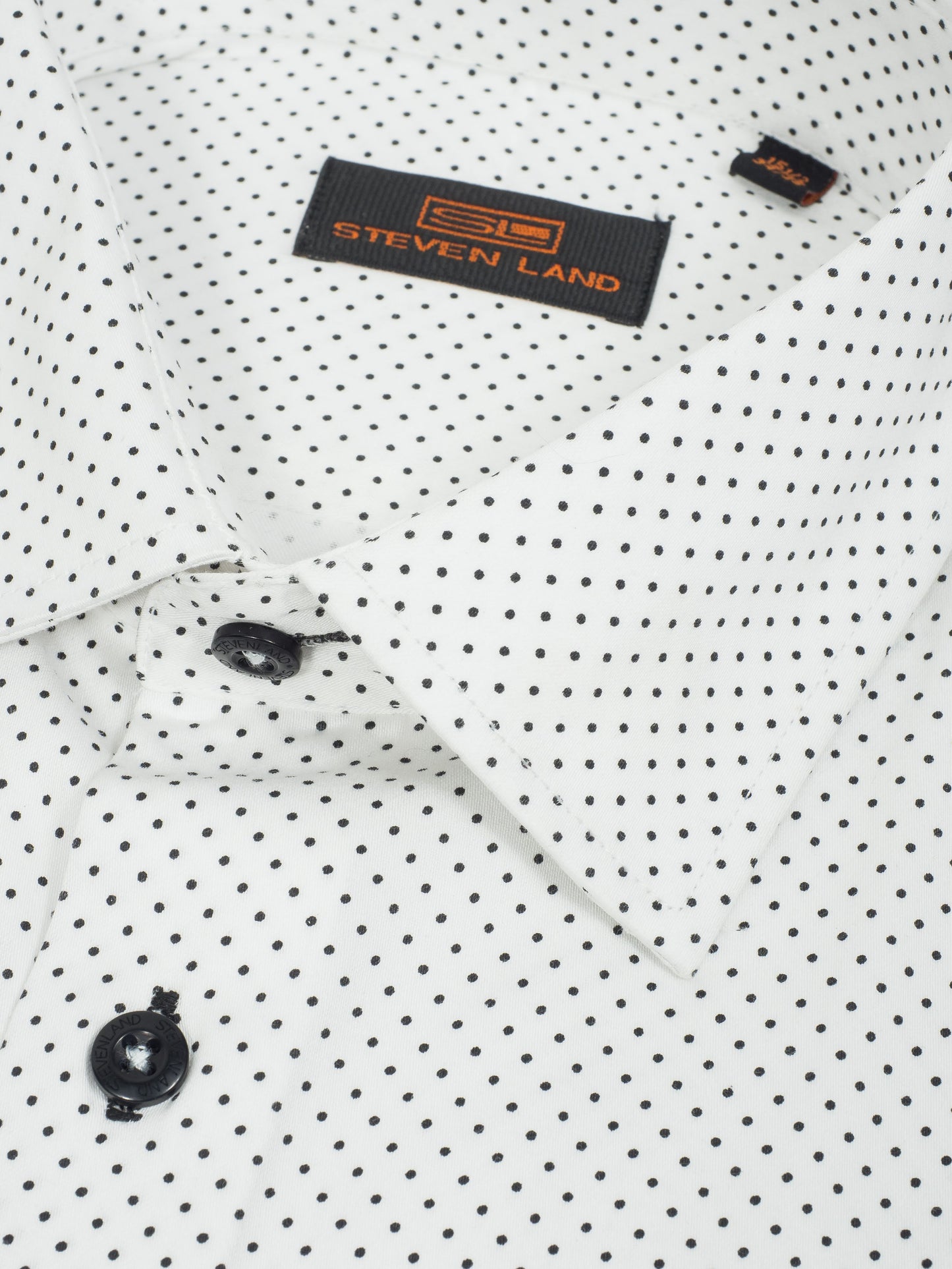 Steven Land - Micro Dot Dress Shirt - White