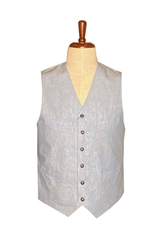 Enzo - Sky Blue Textured Vest