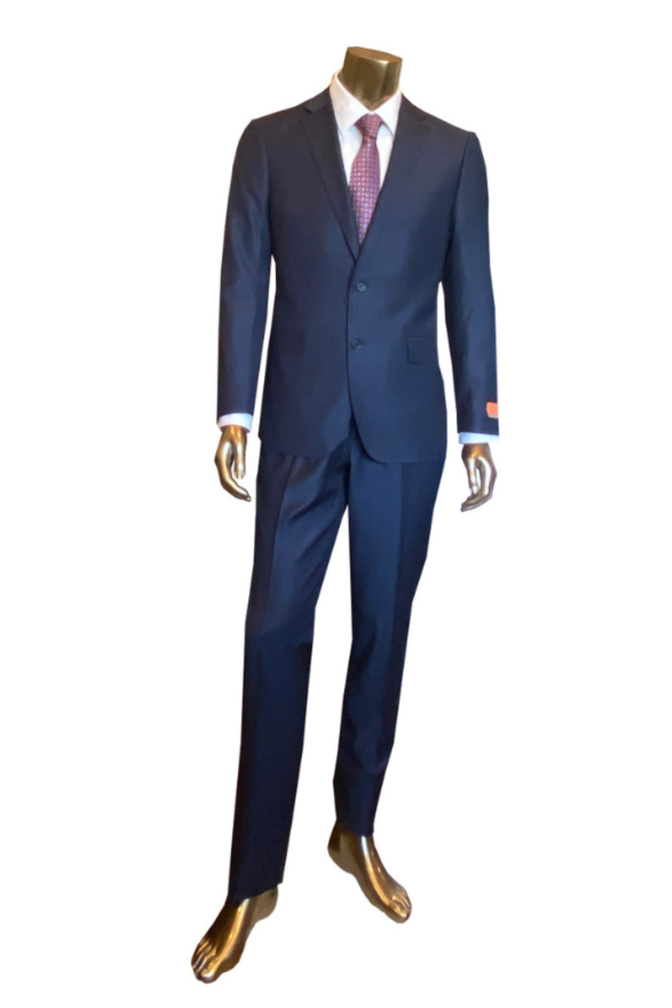 Enzo - Two Button Suit Navy Textured