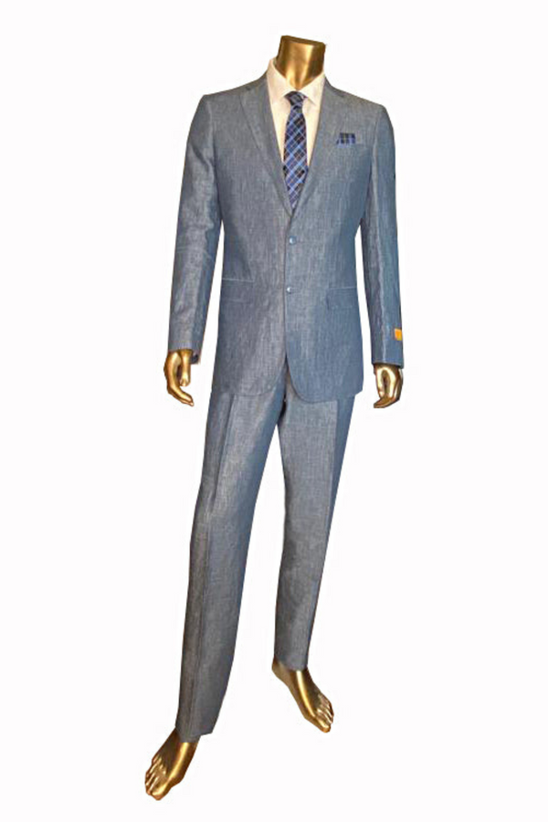 Enzo Blue Tic Suit