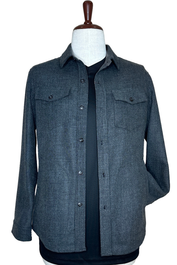 Enzo Charcoal Grey Shirt Jacket