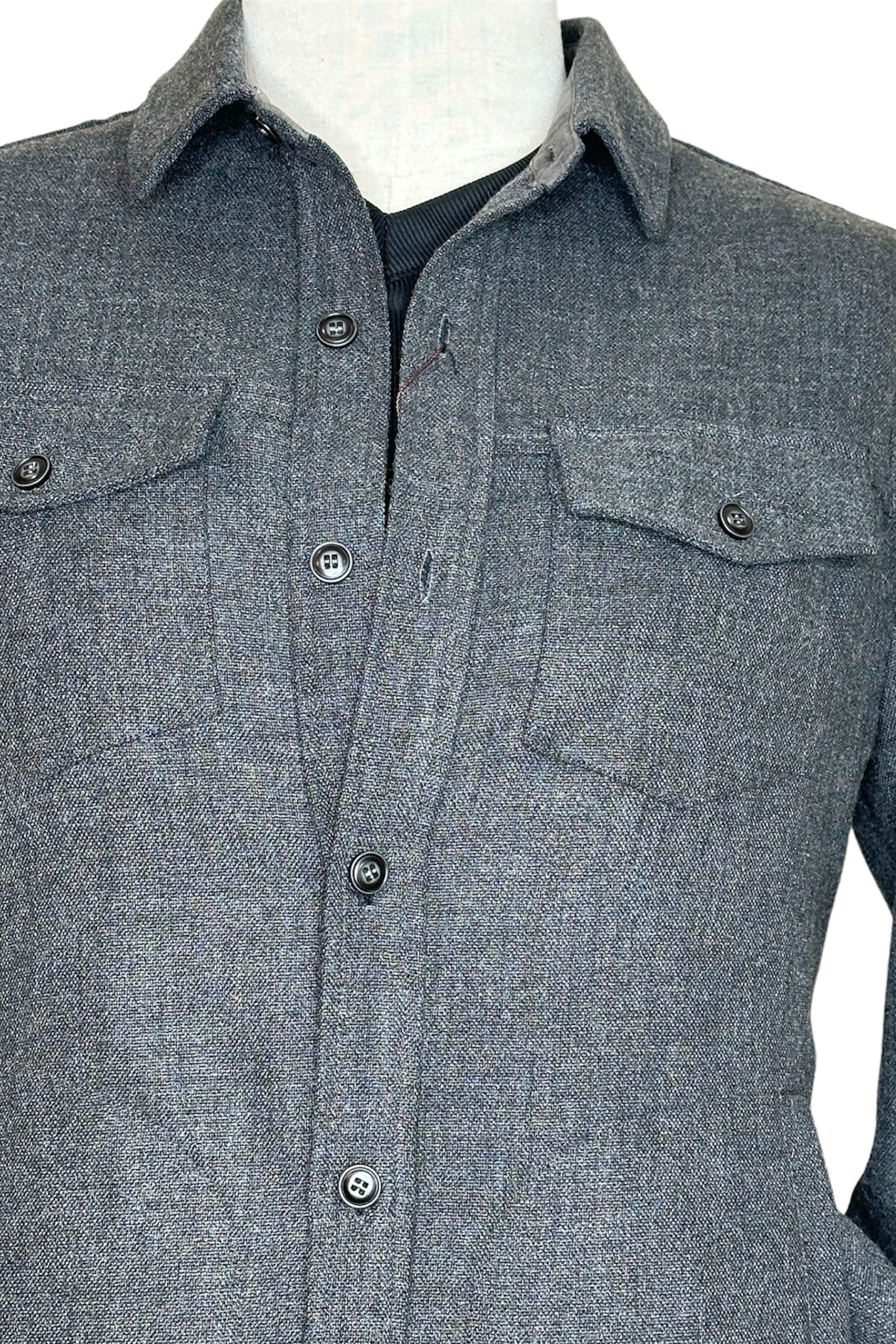 Enzo Charcoal Grey Shirt Jacket