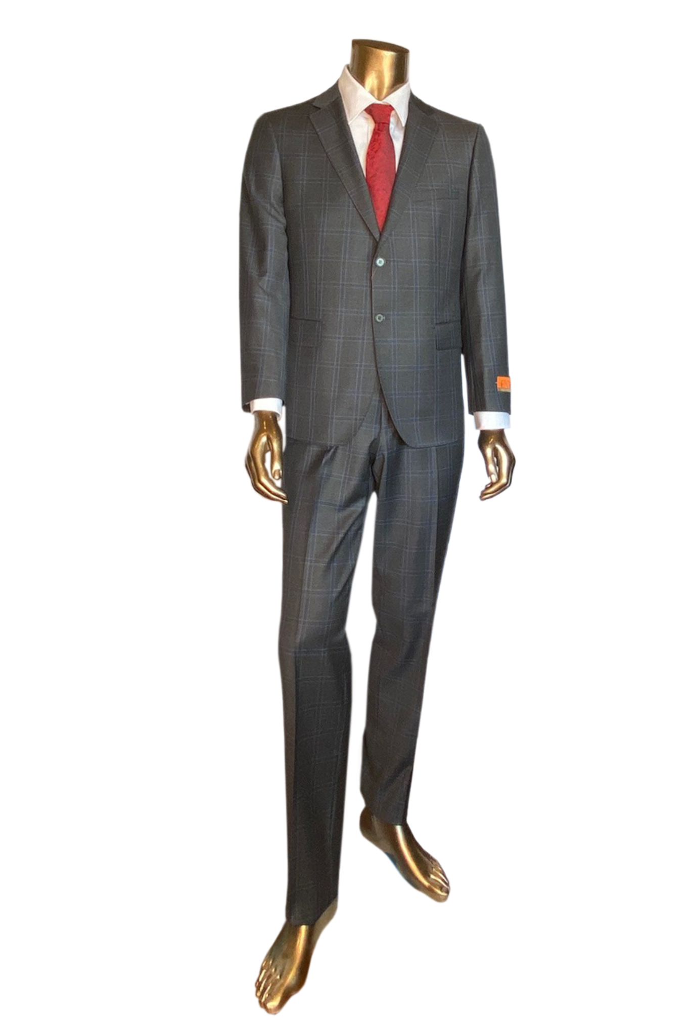 Enzo Gray Plaid Suit