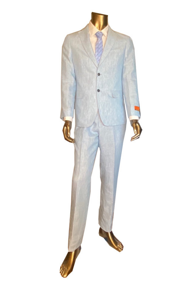 Enzo Light Blue Linen Suit