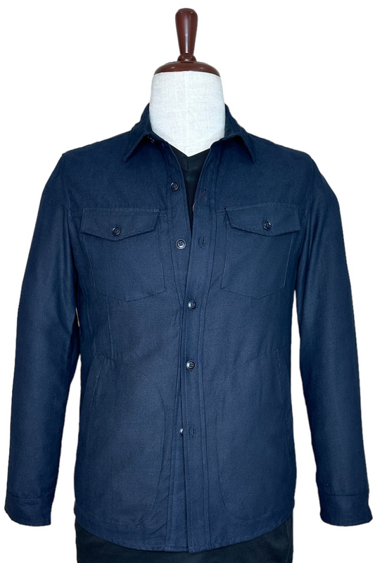 Enzo Navy Shirt Jacket