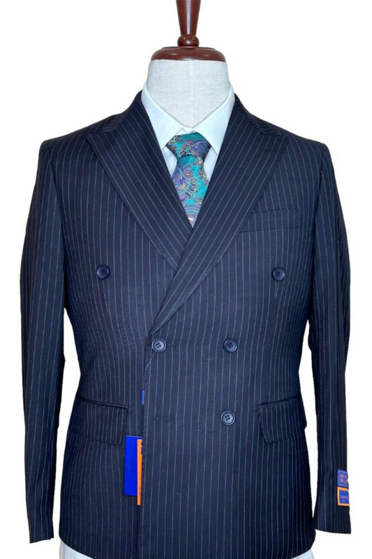 Giorgio Fiorelli Navy Pinstripe Suit