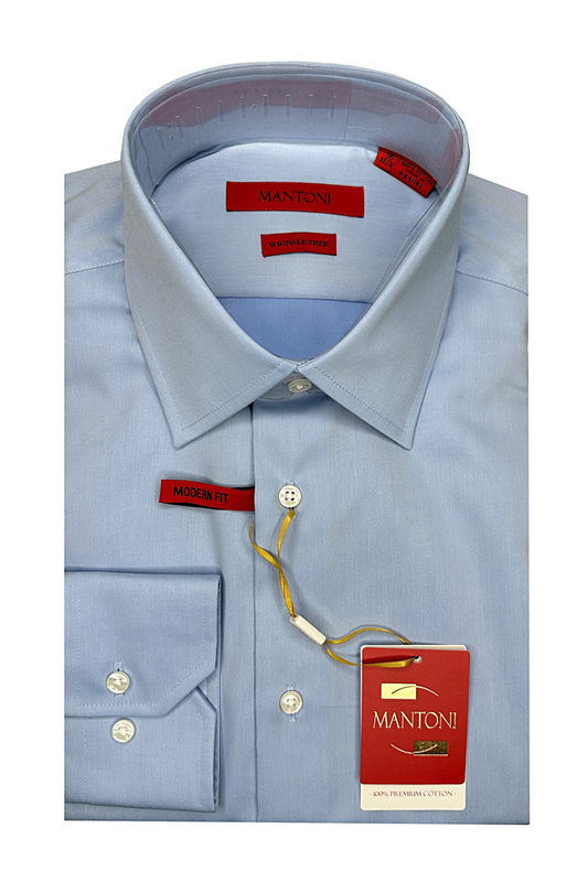 Mantoni - Dress Shirt - Blue