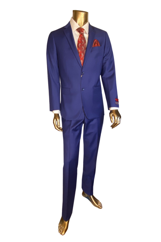 Mantoni - Suit Blue Tic