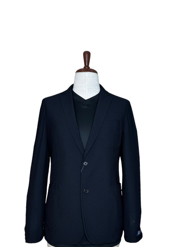 Berragamo Black Textured Sport Coat