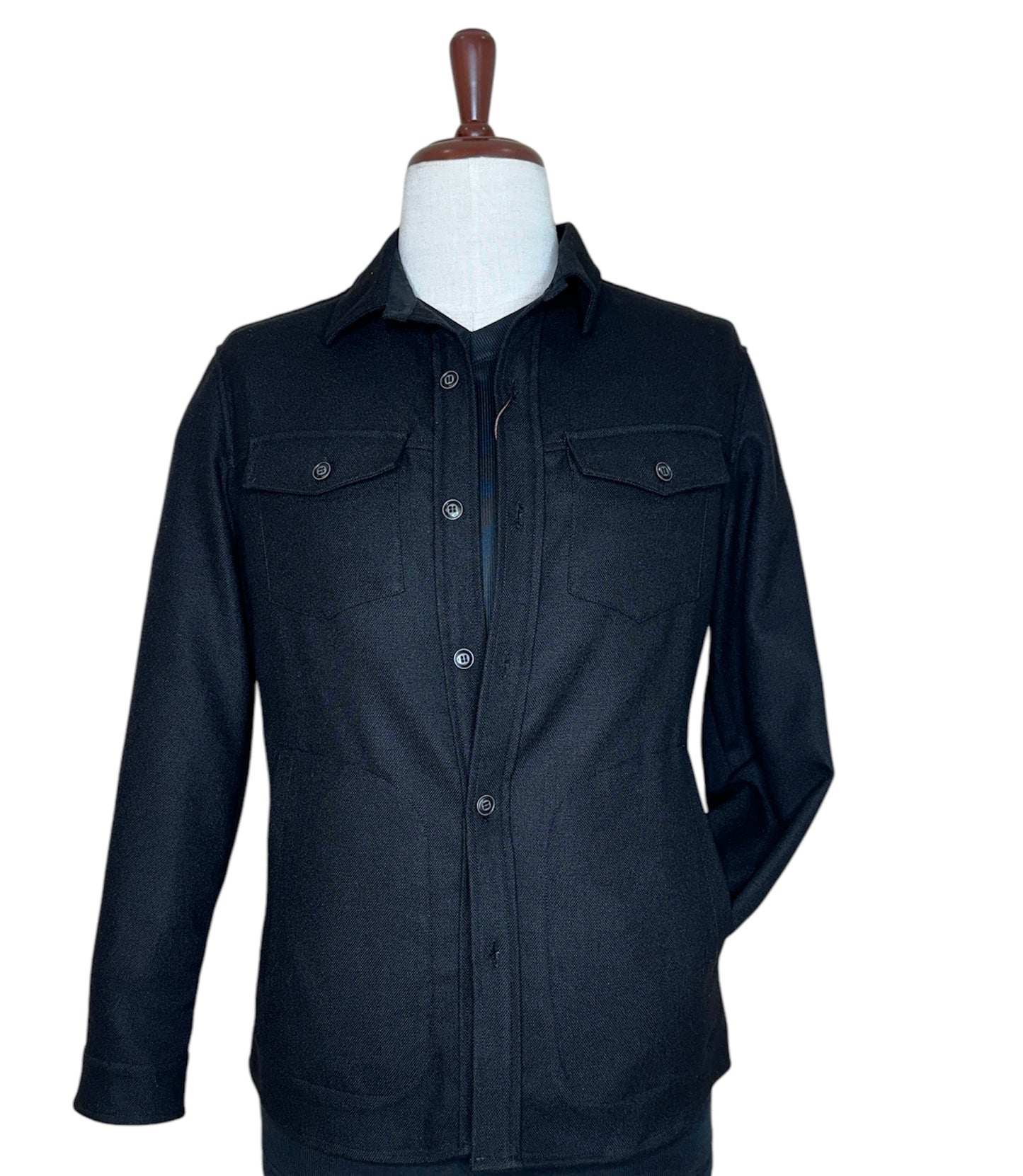 Enzo Black Shirt Jacket