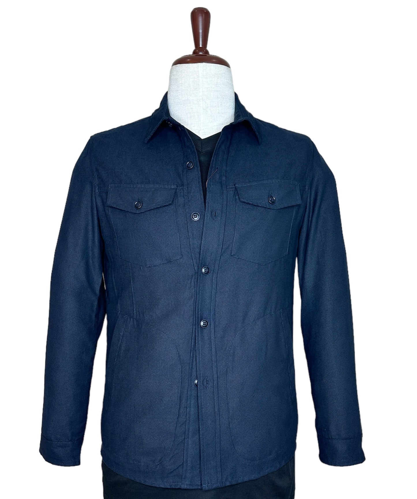 Enzo Navy Shirt Jacket