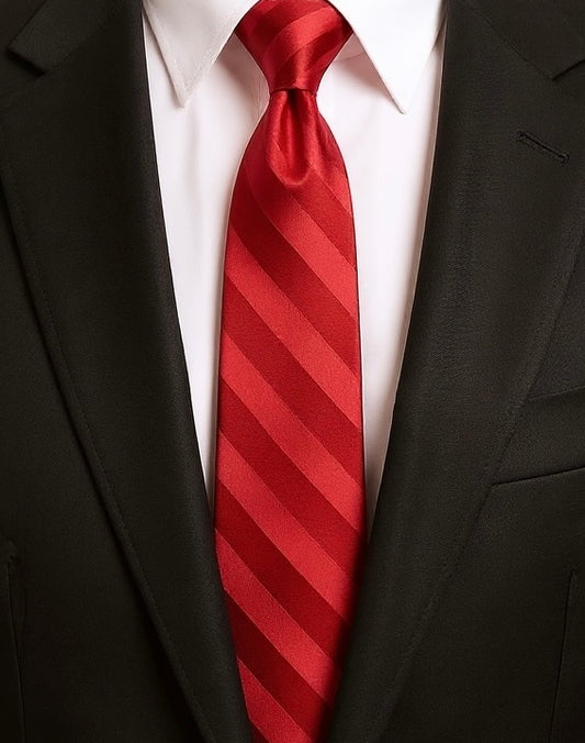 Elegant Tie - Red Hot Stripe