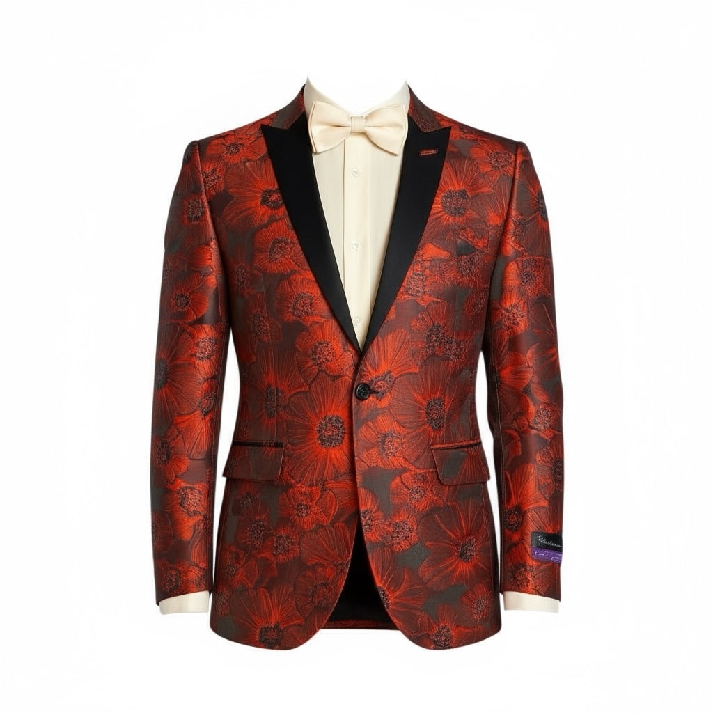 Tuxedo Collection - Tuxedo & Bowtie - Slim Fit - Red