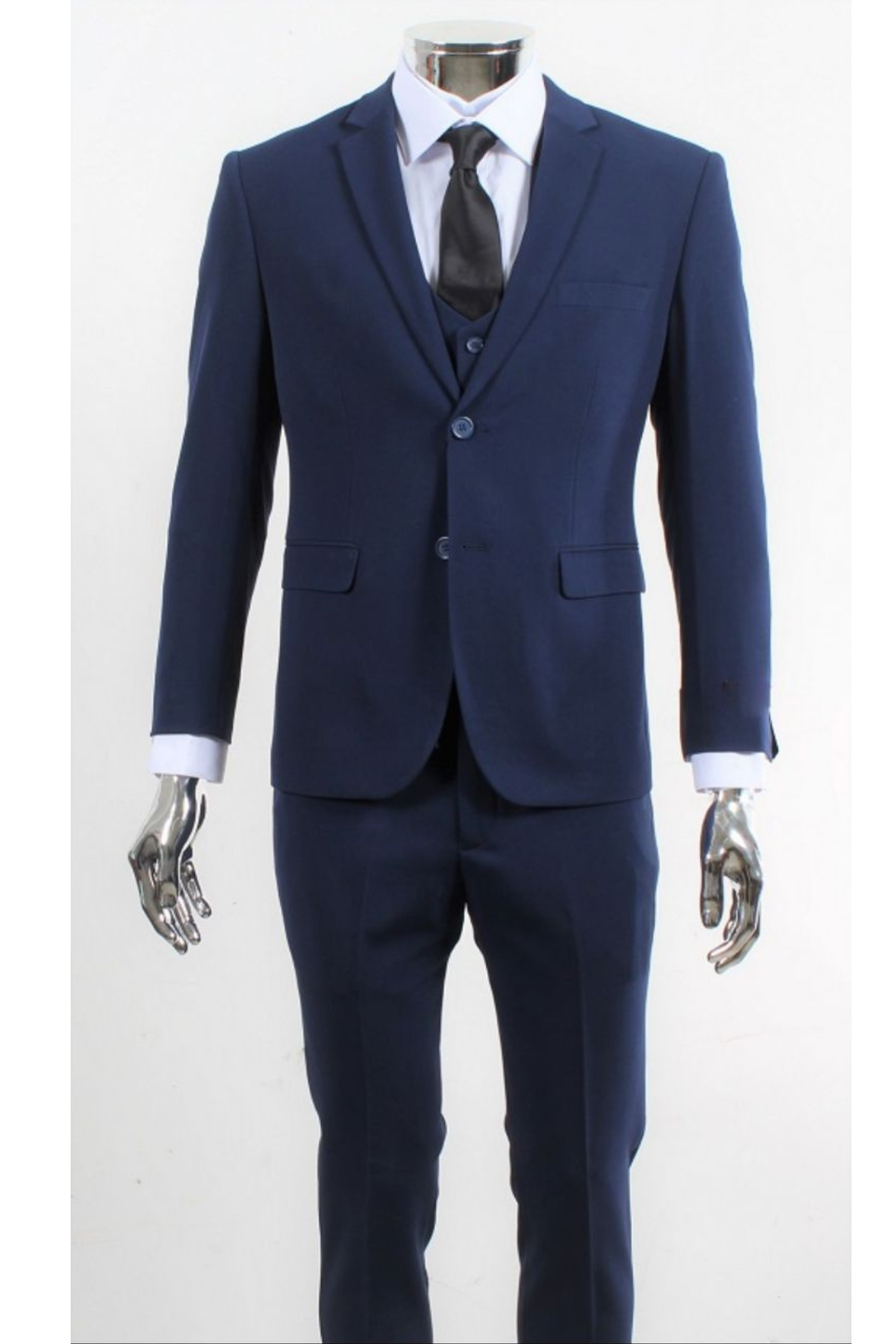 Retro Paris Dark Navy 3 Piece Suit