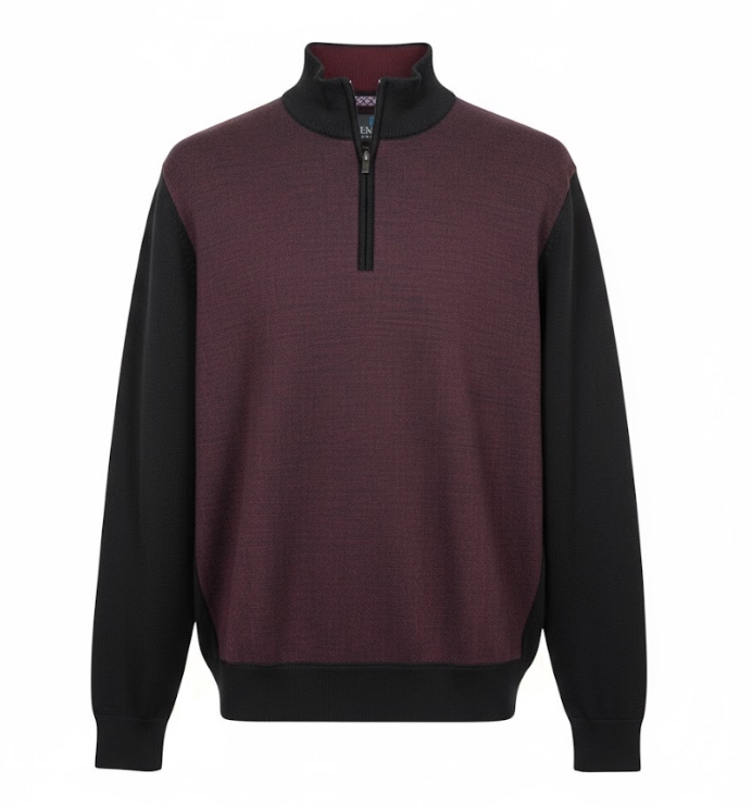 Enzo - Business Casual Top in Burgundy