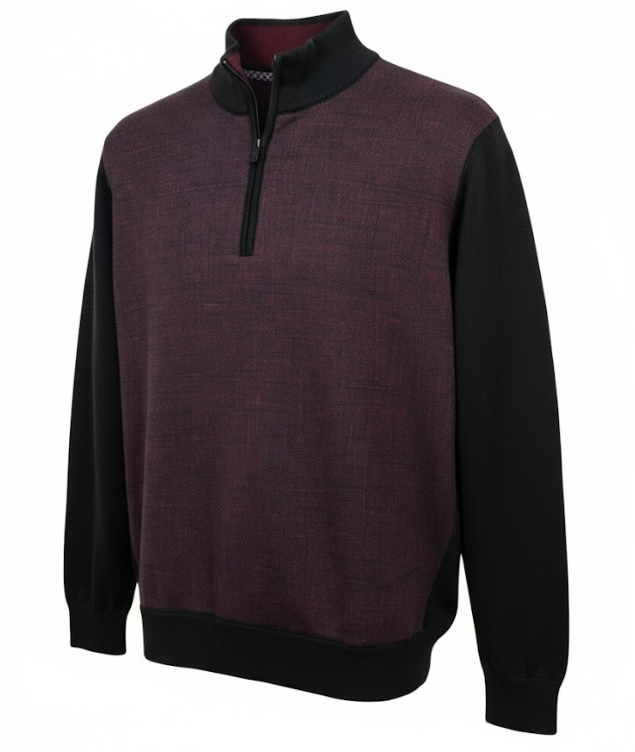 Enzo - Business Casual Top in Burgundy