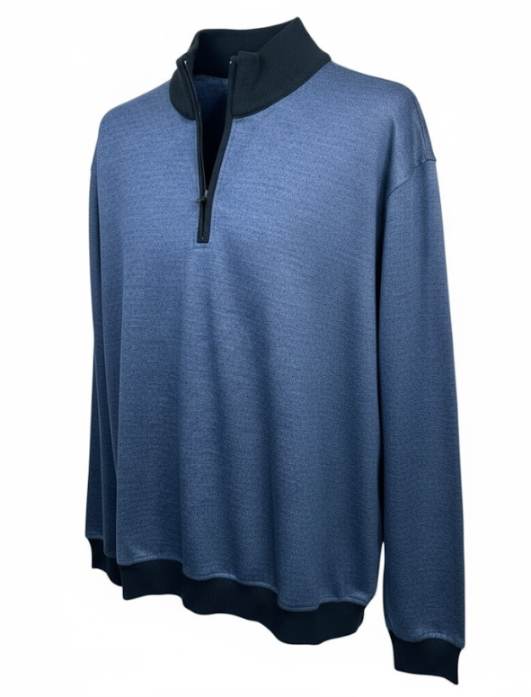 Enzo - Business Casual Top in Navy Blue