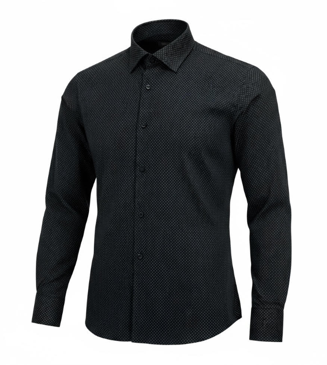 Steven Land - Micro Dot Dress Shirt - Black