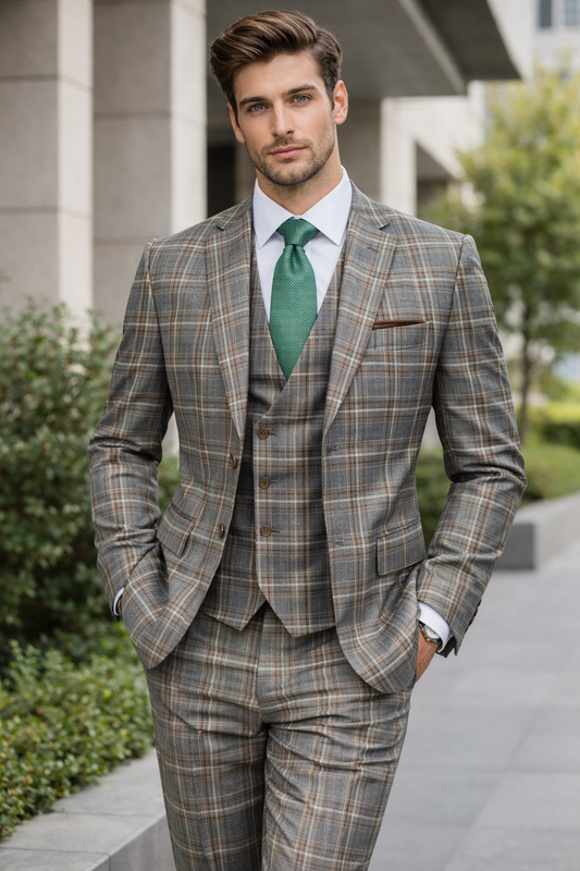 Sophisticated Italian Style - 3 Piece Suit - Super Fine