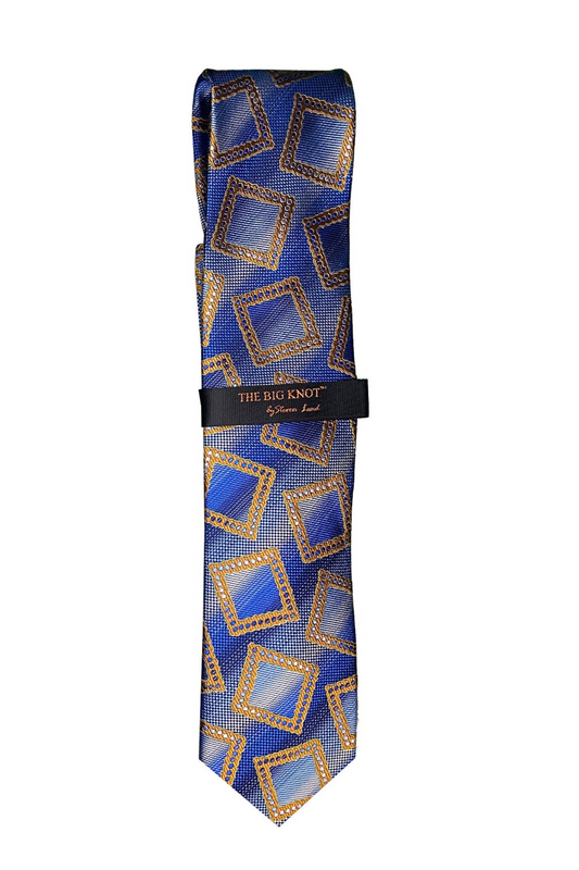 Steven Land Collection - "The Big Knot"  - Navy Mosaic Medallion