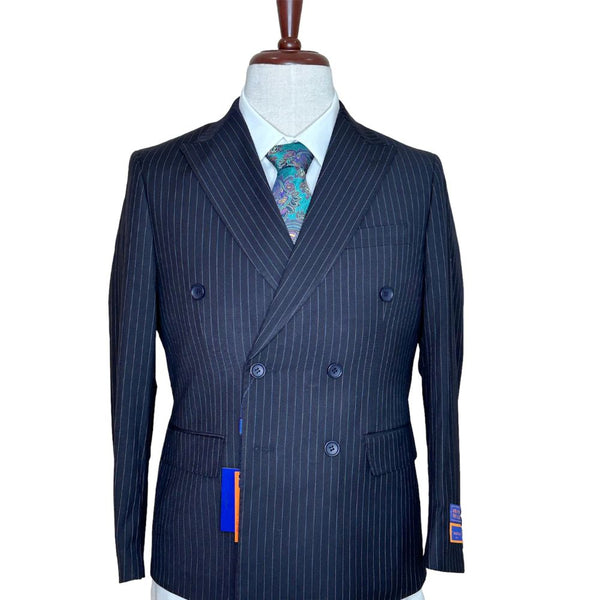 Giorgio Fiorelli Navy Pinstripe Suit