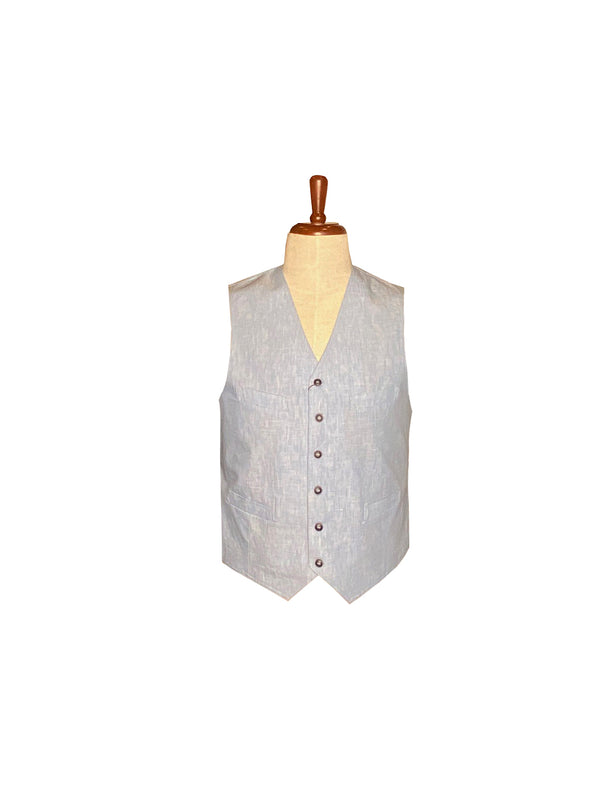 Enzo - Sky Blue Textured Vest