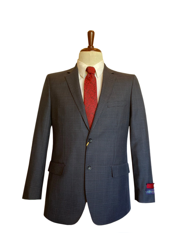 Mantoni - Classic Fit Sport Coat Tan Windowpan Plaid