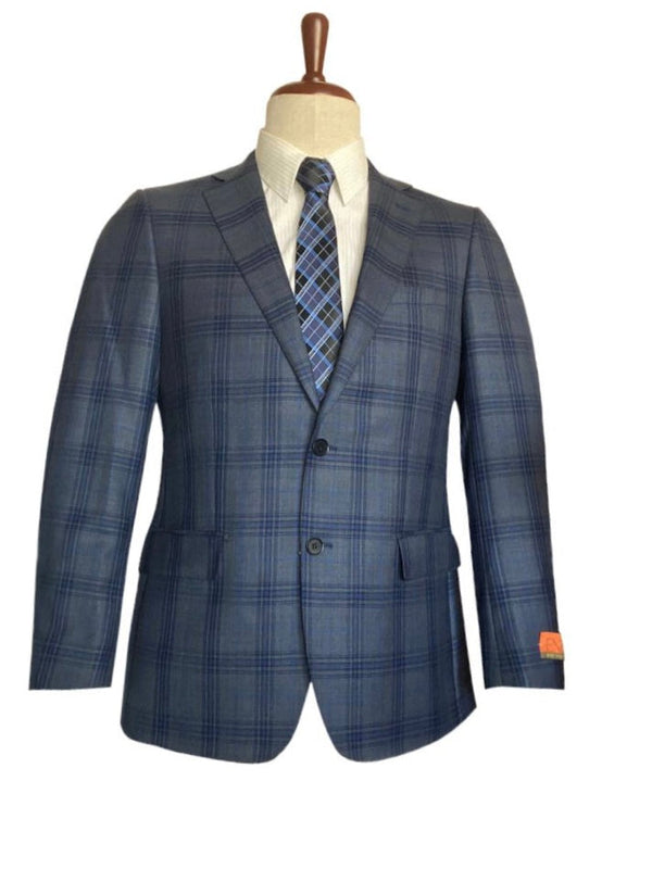 Enzo - Classic Fit Sport Coat Navy Windowpane