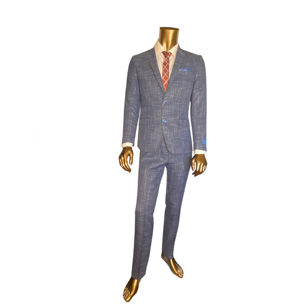 Manchester - Blue Tic Slim Fit Suit